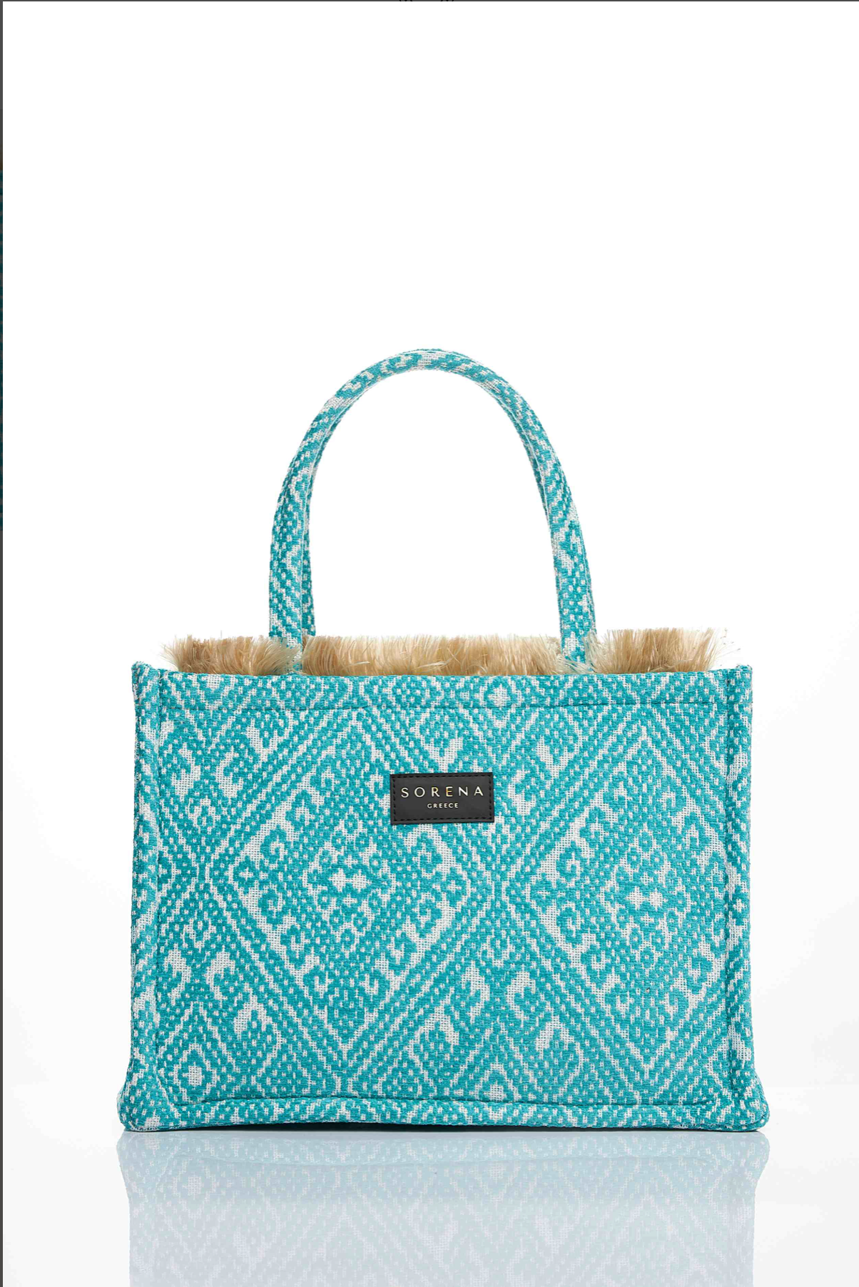 sac cabas Sorena bleu, fait main, vendu chez Crazy boutique