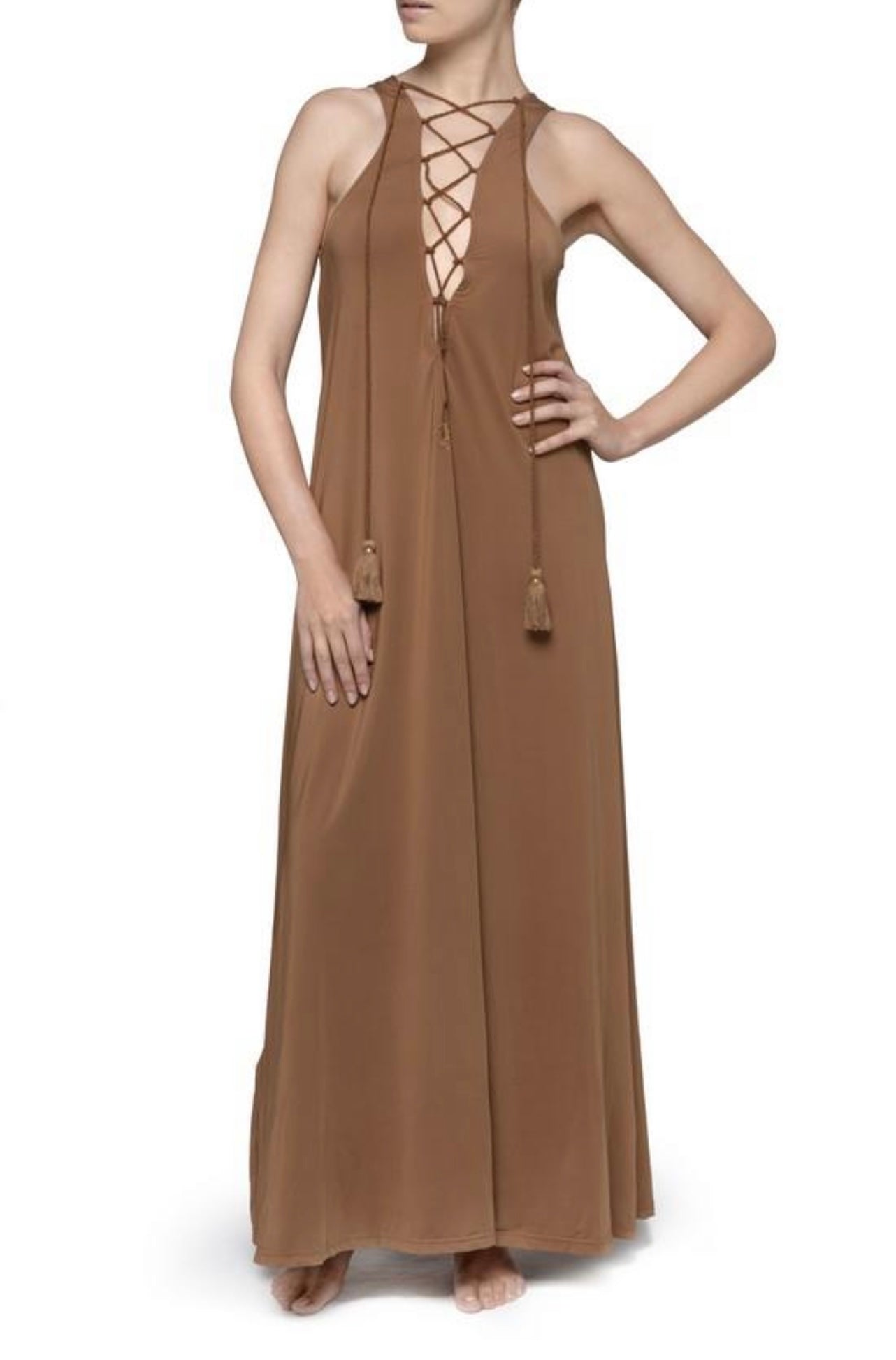 Robe longue JASPE bronze